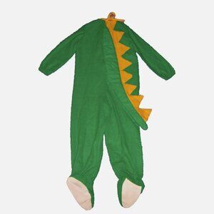 Vintage Handmade Kids Green Dinosaur Dragon Costume Halloween Costume 70s or 80s